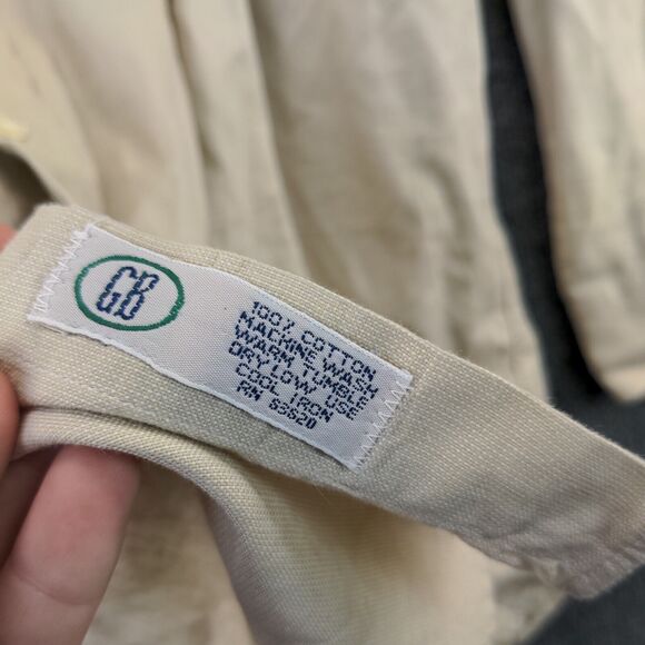 Gitman Bros. For Rochester Dress Shirt Mens 18.5-36 Tall Long Sleeve Tan Cotton - Picture 13 of 16